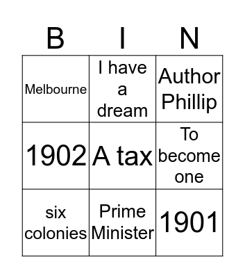 Taleisha's BINGO Card