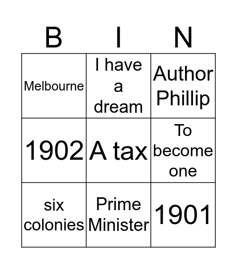 Taleisha's BINGO Card