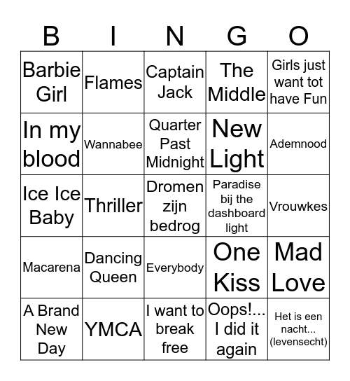Keizershof Bingo Card