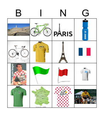 TOUR DE FRANCE BINGO Card