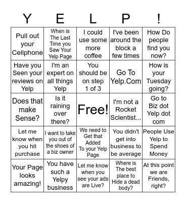 Phone Bingo Card