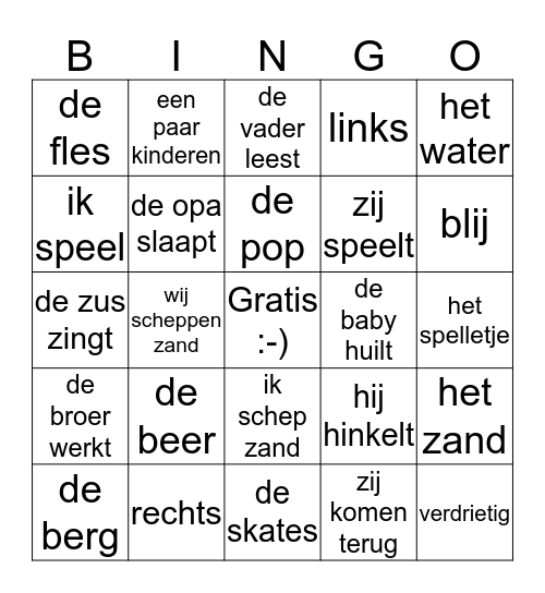 HZS 6 en 7 Bingo Card
