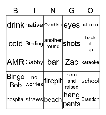 CABO BINGO Card