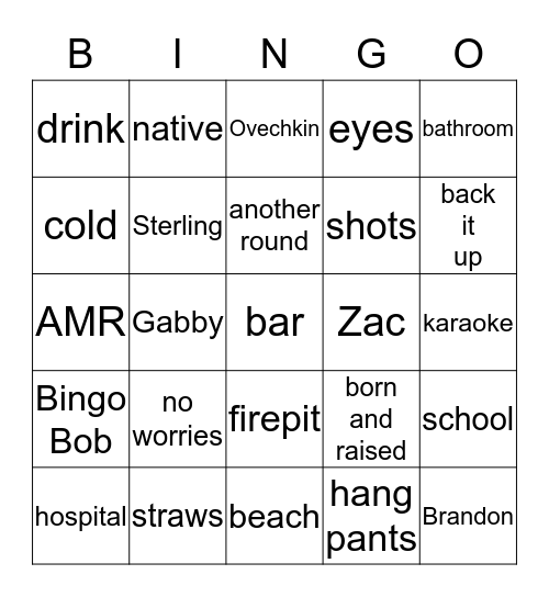 CABO BINGO Card