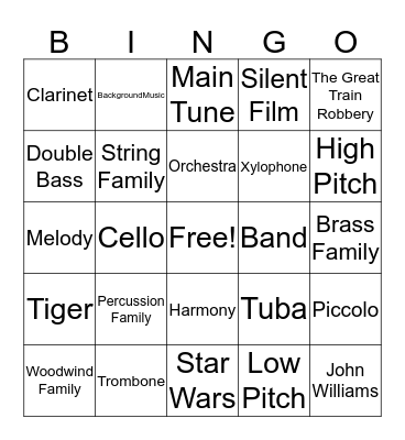 Musical Review Bingo 3 Bingo Card