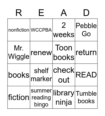 LIBRARY BINGO!!! Bingo Card