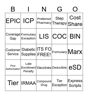 Drugs Can Be Fun Bingo Card