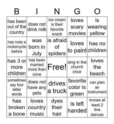 Get to Know the Class of '78! Bingo Card