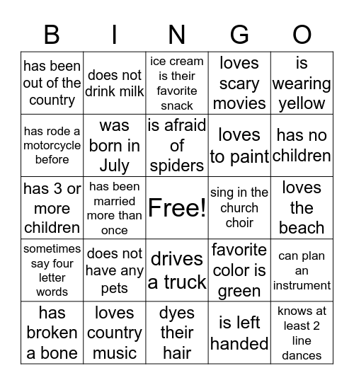Get to Know the Class of '78! Bingo Card