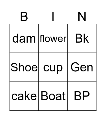 Genevieve's Kitchen Tea Bingo Card