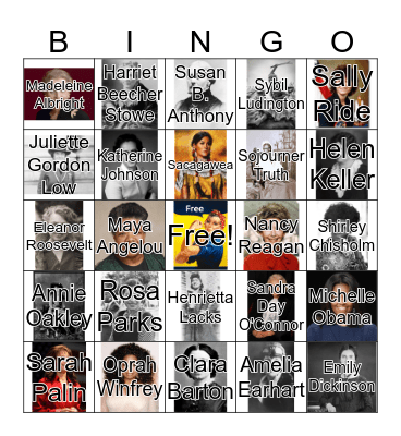 American Women Bingo Card