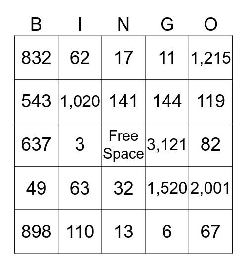 Operations Bingo Card