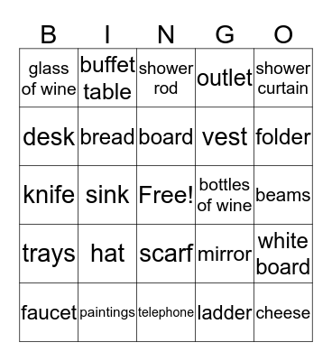 Crossroads Cafe' Bingo Card