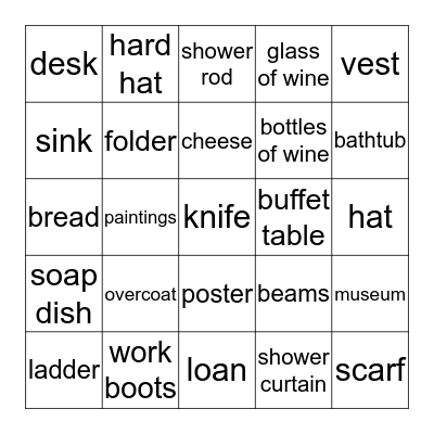 Crossroads Cafe' Bingo Card