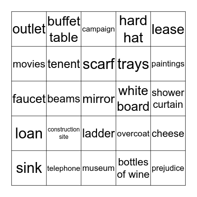 Crossroads Cafe Bingo Card