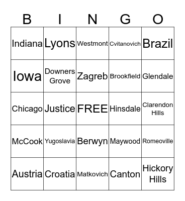 FAMILY REUNION 2018 Bingo Card