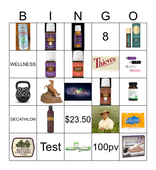 Oily Bingo Card