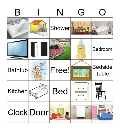 Rooms and Objects in a House Bingo Card