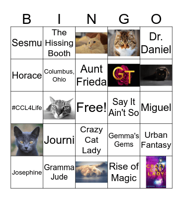 Crazy Cat Lady Bingo Card