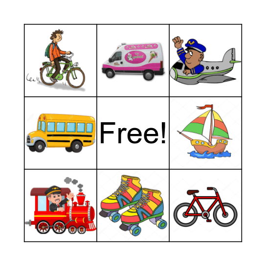 Transportation Bingo Card