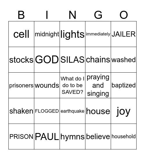 JESUS GIVE ME JOY!!! Bingo Card