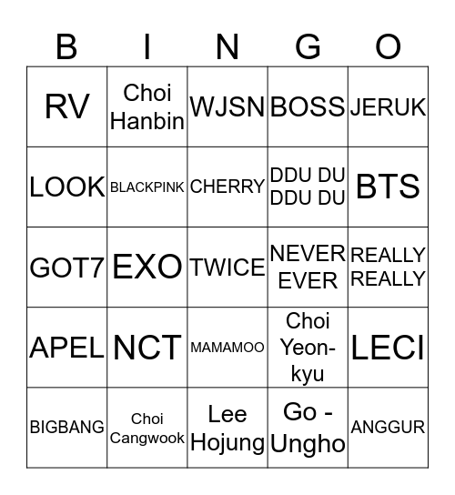 LVJSOMI01 Bingo Card