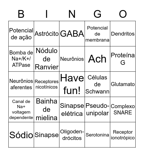 Bingologia Bingo Card