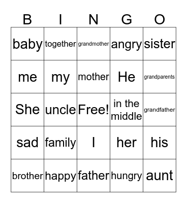 People We Love Bingo Card