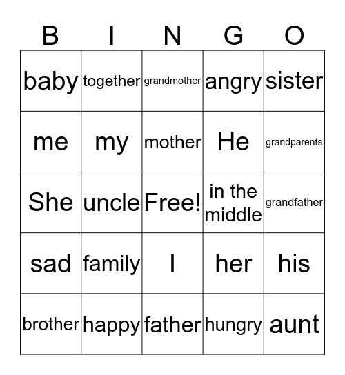 People We Love Bingo Card