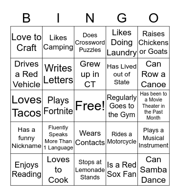 Hamiltonian Open House BINGO! Bingo Card