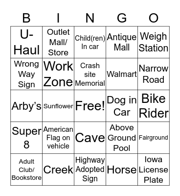 Redo Back to KC Bingo Card