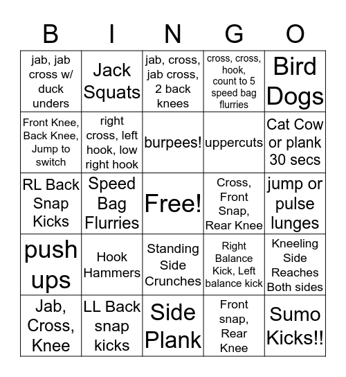 Foxy BINGO!! Bingo Card