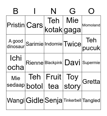 First gang uhuy Bingo Card