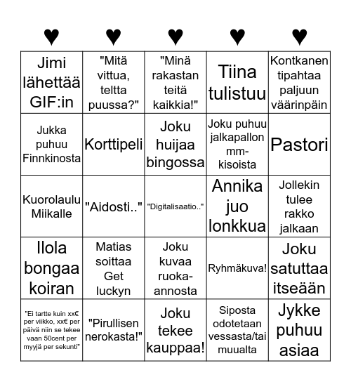 Mediateko Roadtrip Bingo Card