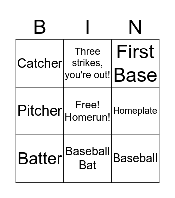 Baseball Bingo! Bingo Card