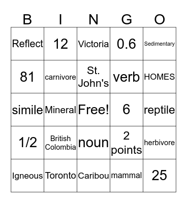 Bingo Card