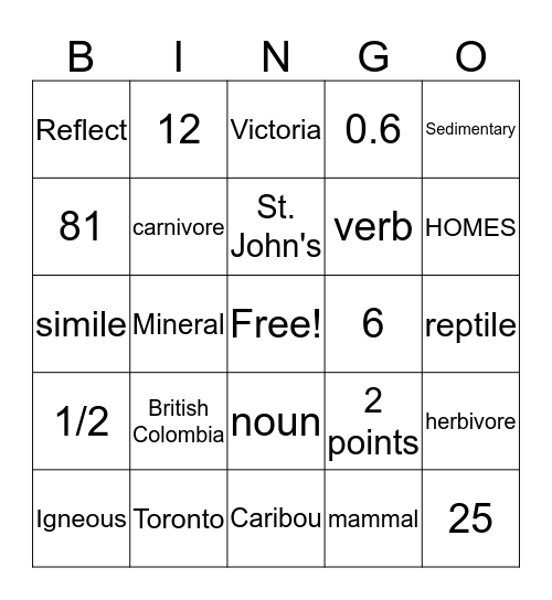 Bingo Card