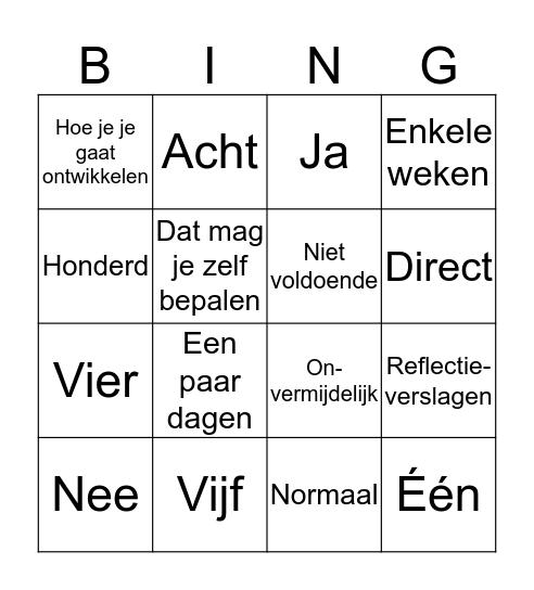 Pip bingo! Bingo Card