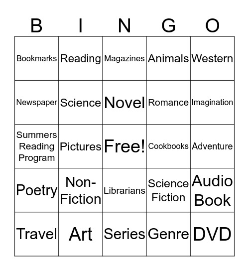 At The Library Bingo Card