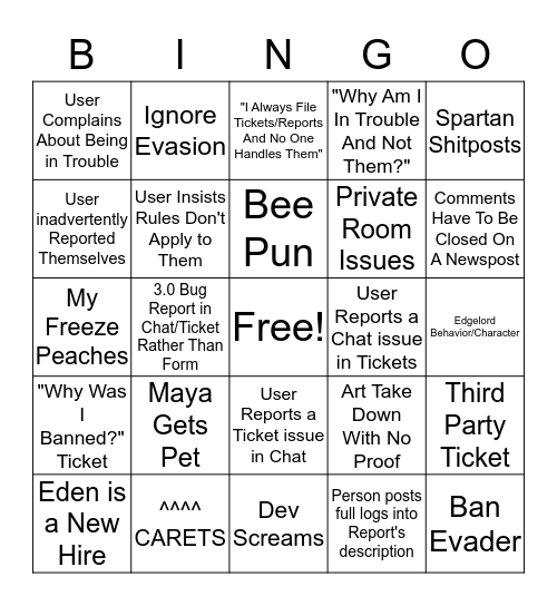 Staff Bingo 3.0 Bingo Card