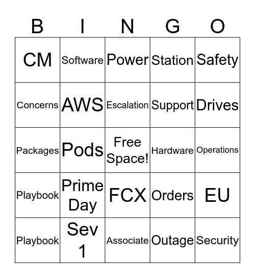 Prime Day Bingo Card