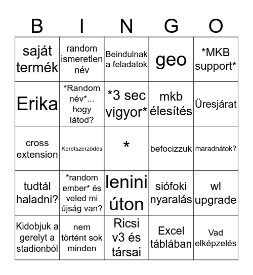 Botingo 0626 Bingo Card