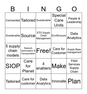 TSC 4.0 Bingo Card