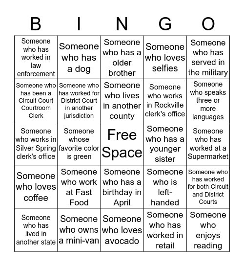 Connect Bingo Card