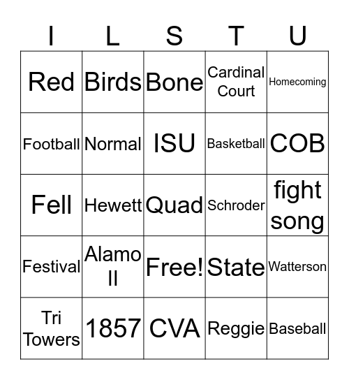 ILSTU BINGO Card