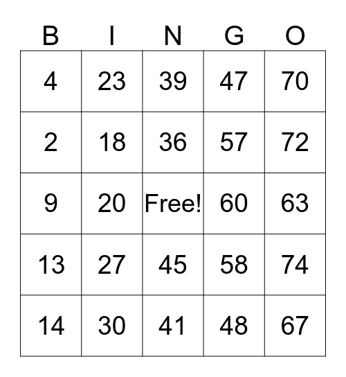 Wenesday Fun Day !! Bingo Card