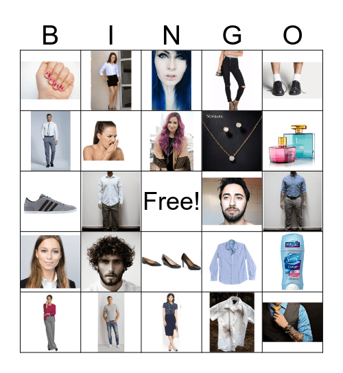 Dress for Success Bingo Card