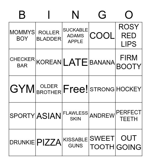 ANDY'S 32ND B DAY Bingo Card
