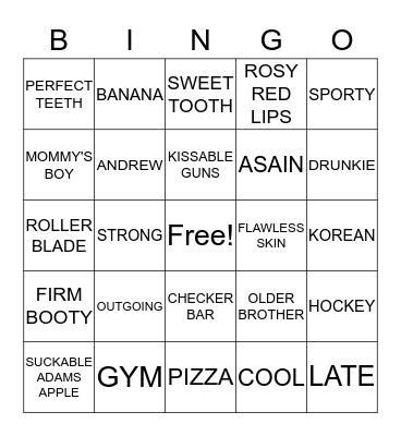 ANDY'S 32ND BIRTHDAY Bingo Card