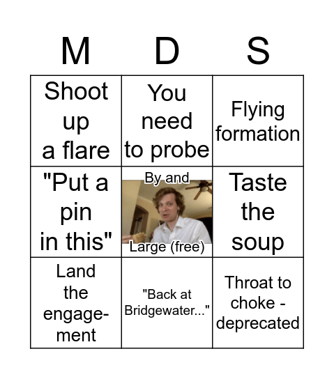 Marshall Bingo Card